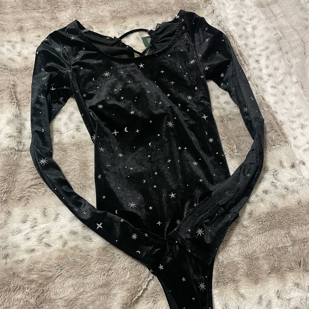 Galaxy Velour Wild Fable Backless Bodysuit